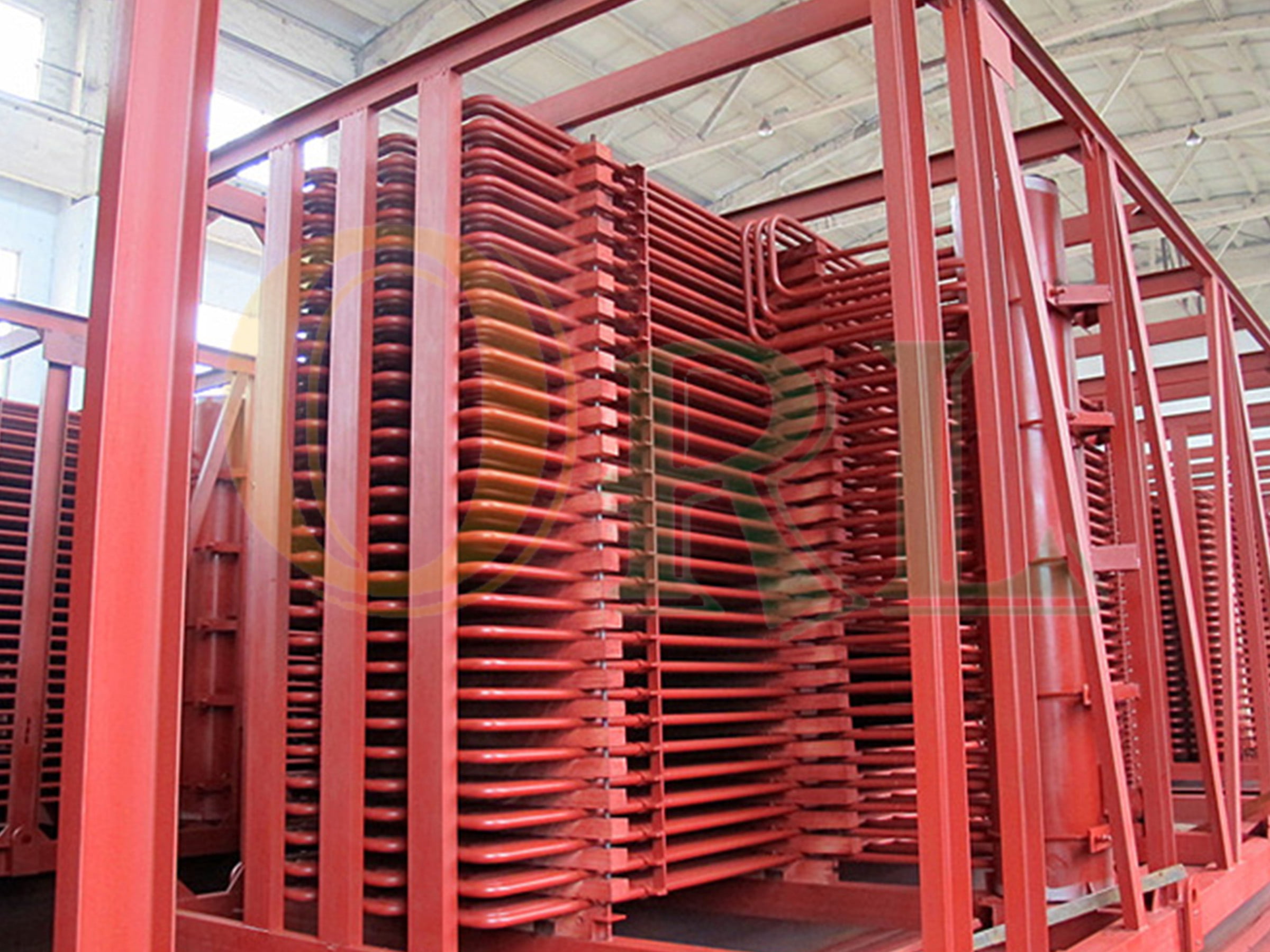 Superheater coil assembly