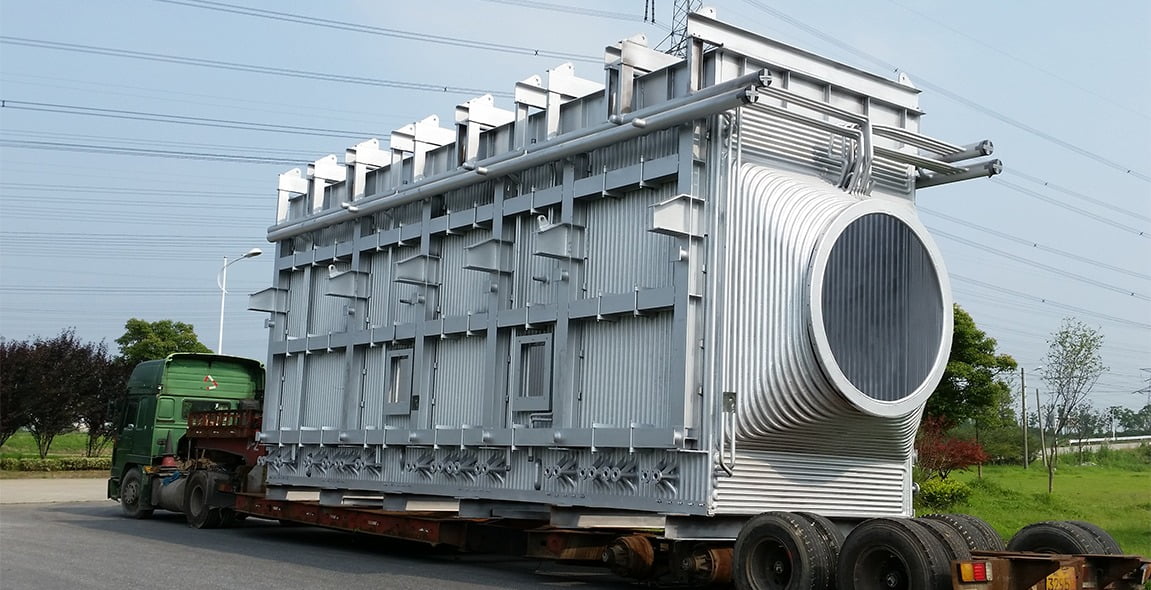 Export packaging for Korea shipment – metallurgical waste heat boiler (2013)